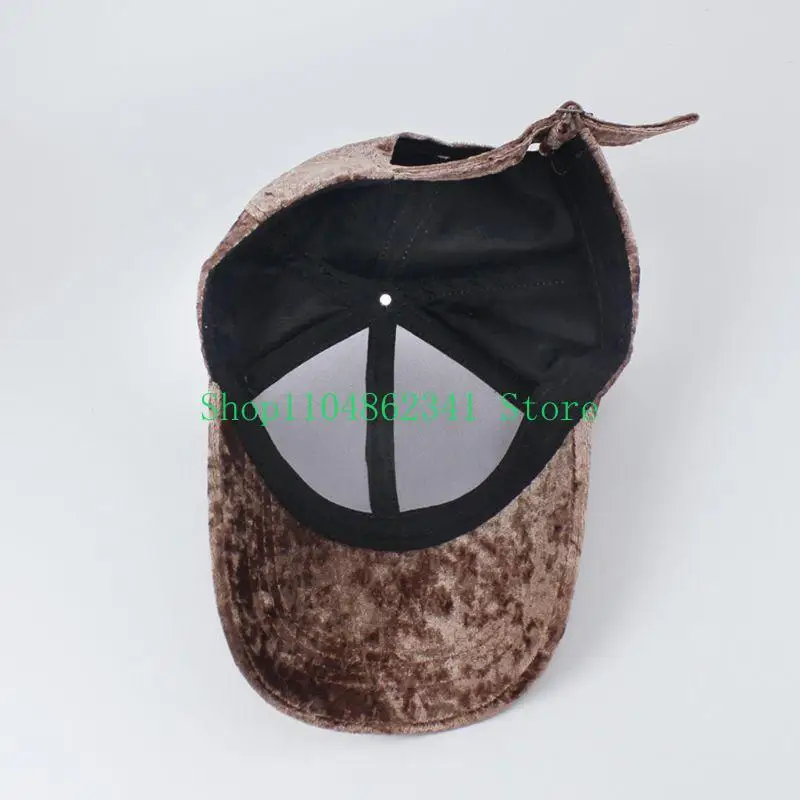 652F Women Men Winter Faux Baseball Cap Shiny Color Hip Hop for Snapback
