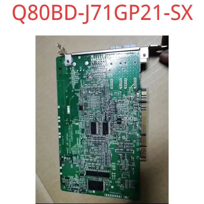 Second-hand test OK  Q80BD-J71GP21-SX Optical Fiber Communication Card Q80BD-J71GP21-SX