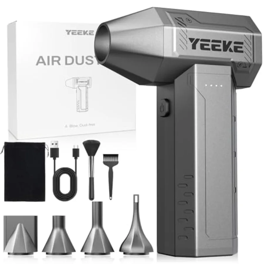 

Compressed Air Duster 300000 RPM and 400 G Wind Pressure 10000 mAh Battery with Fast Charging 4-Gear Electric Air Duster Rechar
