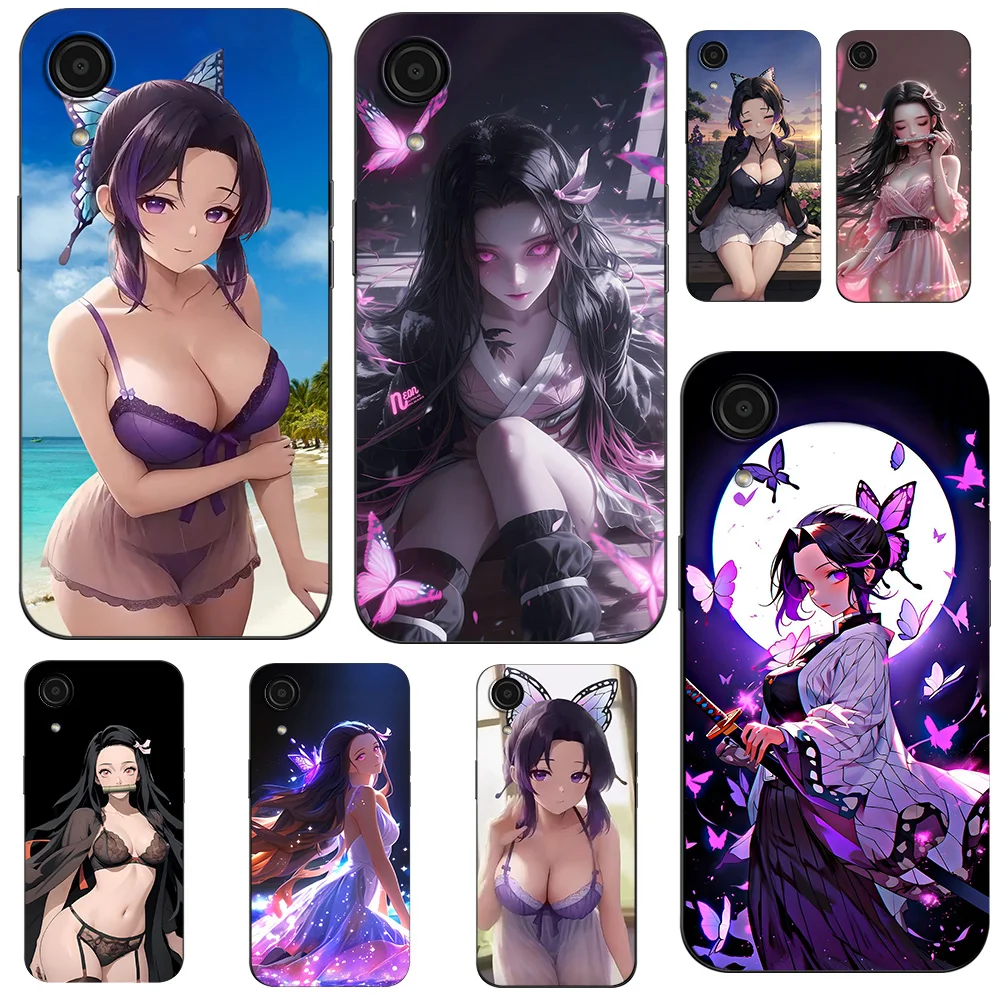 For Samsung Galaxy A03 Core Case SM-A032F A032F A03Core Phone Back Cover Silicone Soft black tpu case Demon Slayer NezukoBikini