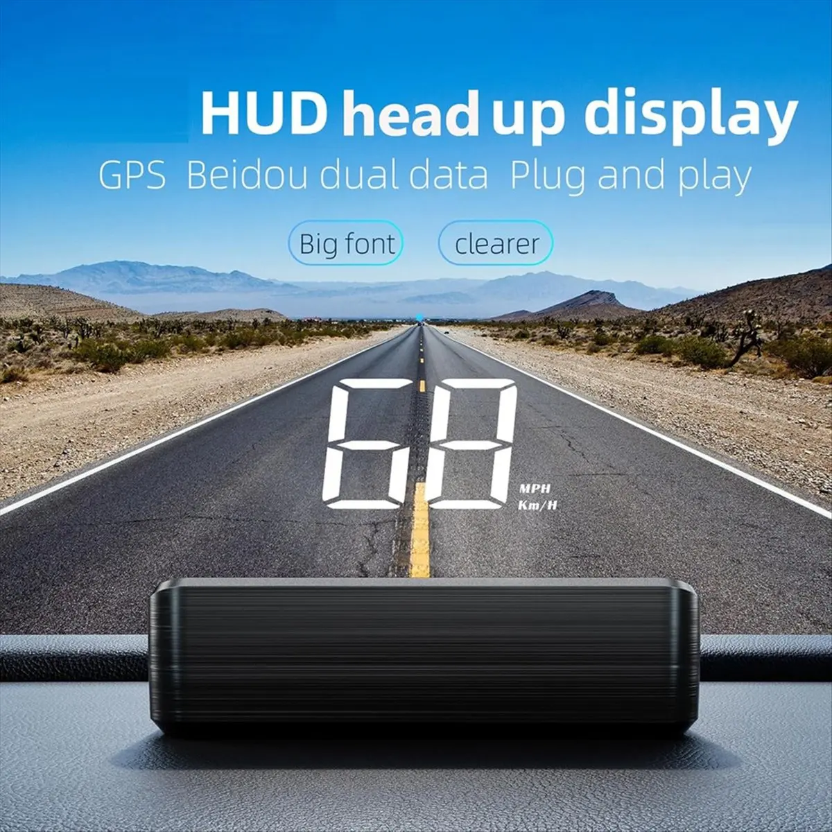 【ELEVATE LIFE】Head Up Display for Car, Car HUD Windshield Speedometer Projector with Speed,Automatic Light Sensing, for All Car