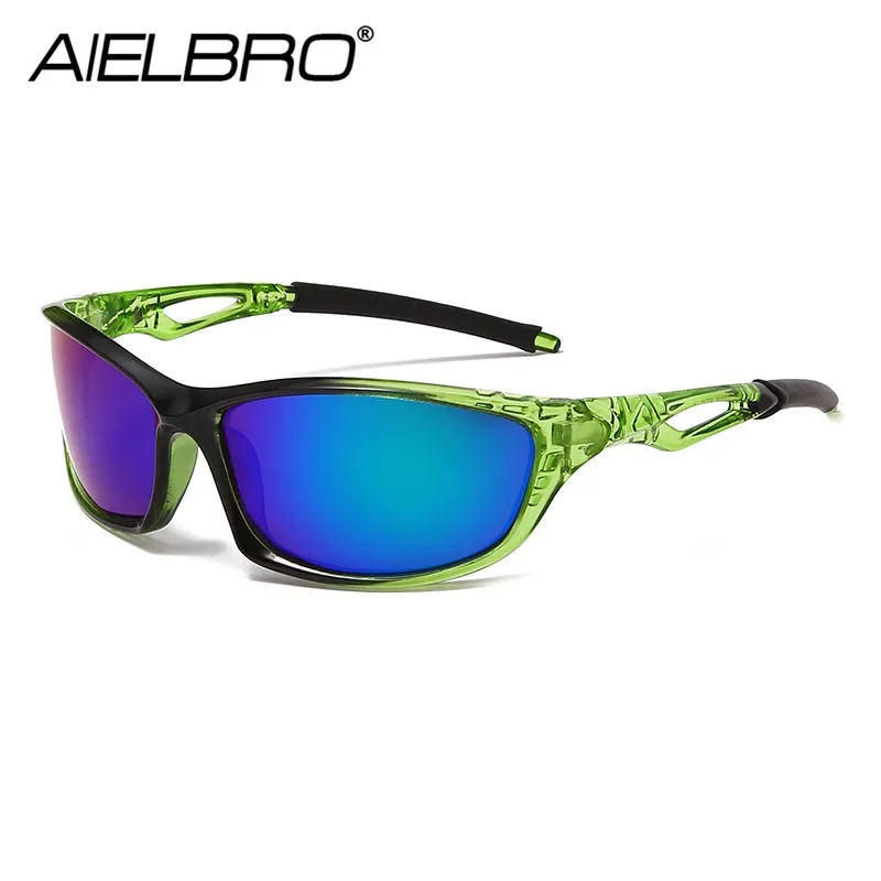 AIELBRO Bicycle Sunglasses Polarized Cycling Sunglasses Outdoor Sports Windproof Man Cycling Glasses For Bicycle oculos ciclismo