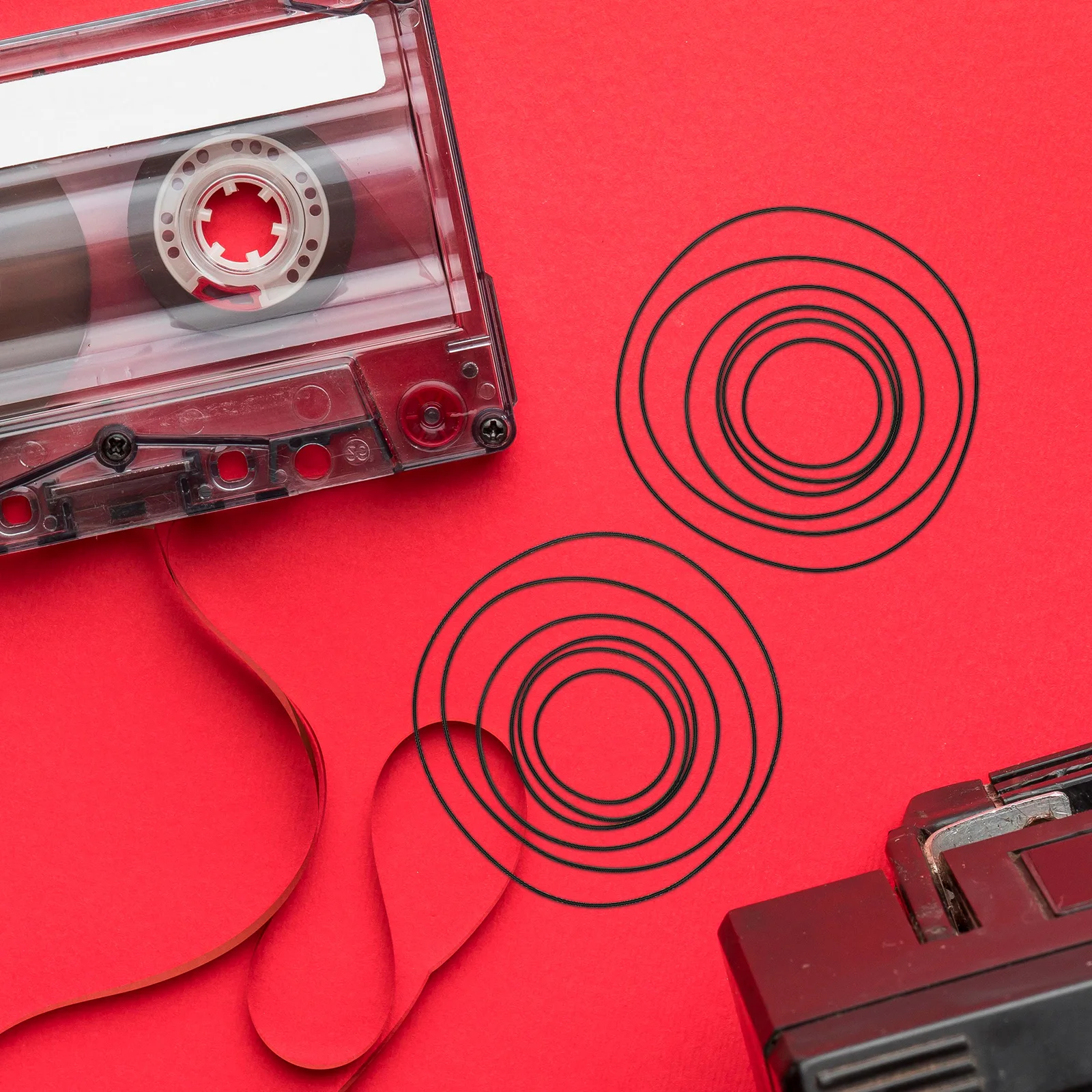 

30pcs Cassette Recorder - High Precision Rubber Belts Tape Machines Record Players Replacement Belt For