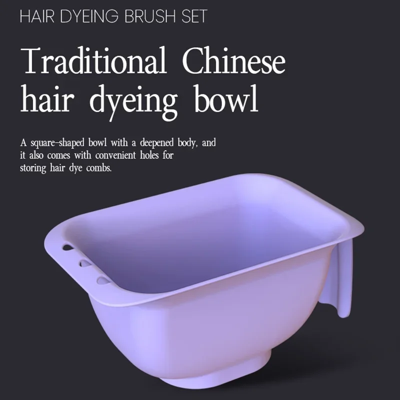 1pc Professional Hair Dyeing Bowl Large Capacity Coloring Mixing Case with Suction Hair Color Tint Bowl Container Styling Tools
