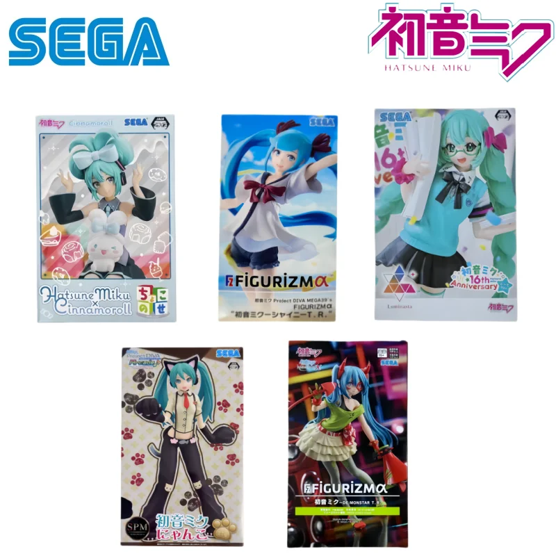 Figura Coleccionable Original de Hatsune Miku, Personaje de Anime, en Caja Original de Sega, Modelo Garage Kit