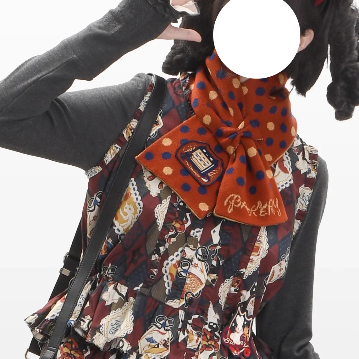 fic-original-double-sided-pattern-lazy-person's-scarf-with-knot-autumn-winter-warm-polymers-fiber-rectangle-scarf