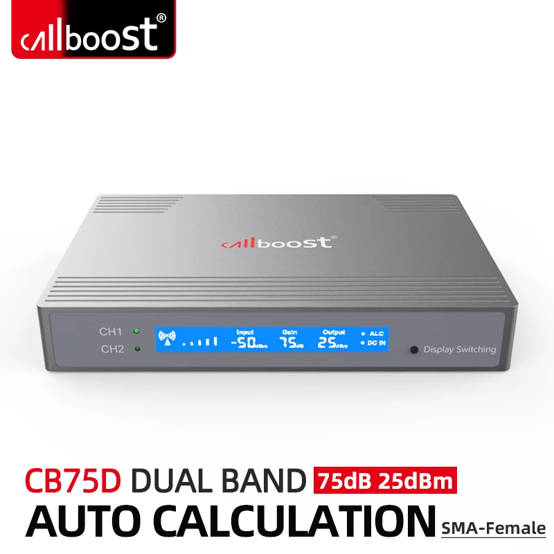 Callboost 셀룰러 증폭기 GSM 2G 3G 4G 듀얼 밴드 LTE 800MHz 신호 부스터 GSM 900 LTE 1800 WCDMA 2100 휴대폰 리피터 3G