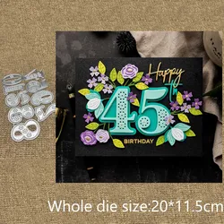 New Design Craft Metal Cutting Die cut dies Embroidered numbers scrapbook Album Paper Card Craft Embossing die cuts