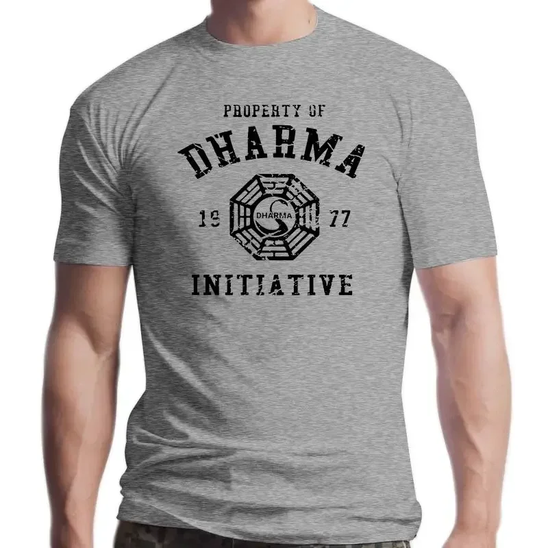 New Dharma Initiative 1977 Tv Show Lost Printed Cotton T Shirt 8997