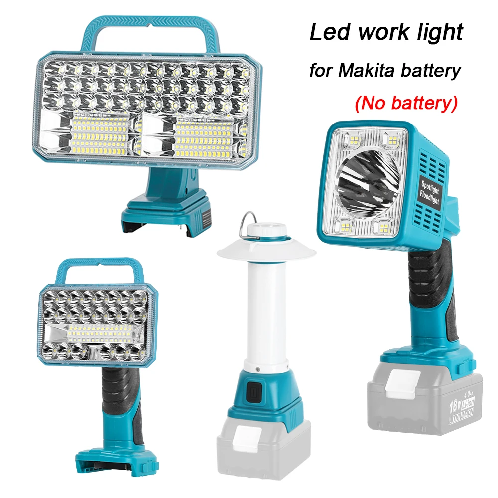 

Professional LED Work Light for Makita 18V Li-ion Battery with USB Charging Port for Jobsite, Car Repairing, Camping, Emergency