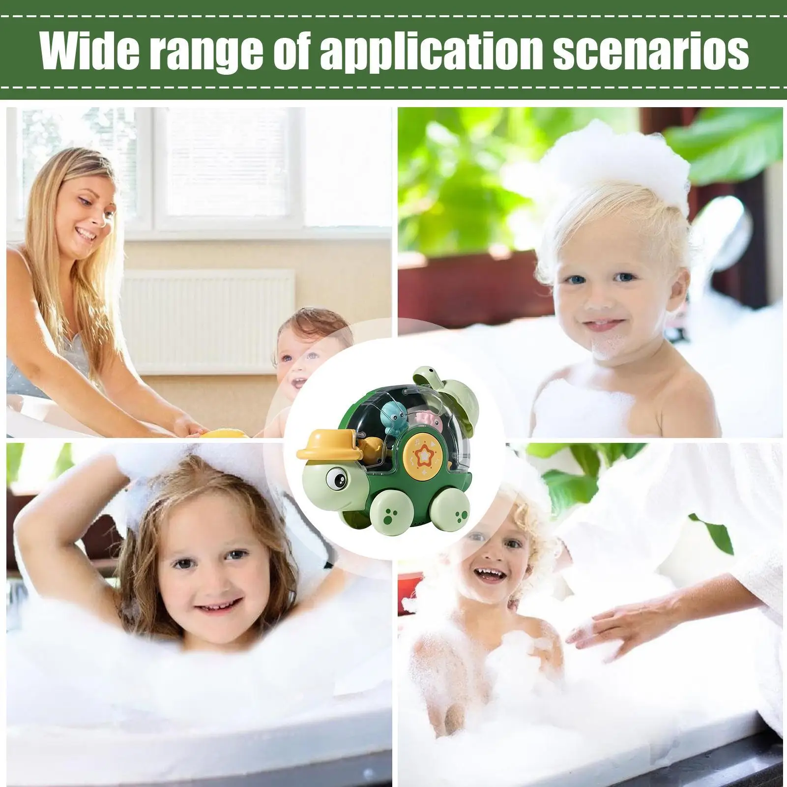 Tartaruga da nuoto Tartaruga da bagno cigolante con ruota Bagno Animale Auto Vasca da bagno Veicolo per pavimento da spiaggia all'aperto Parco interno