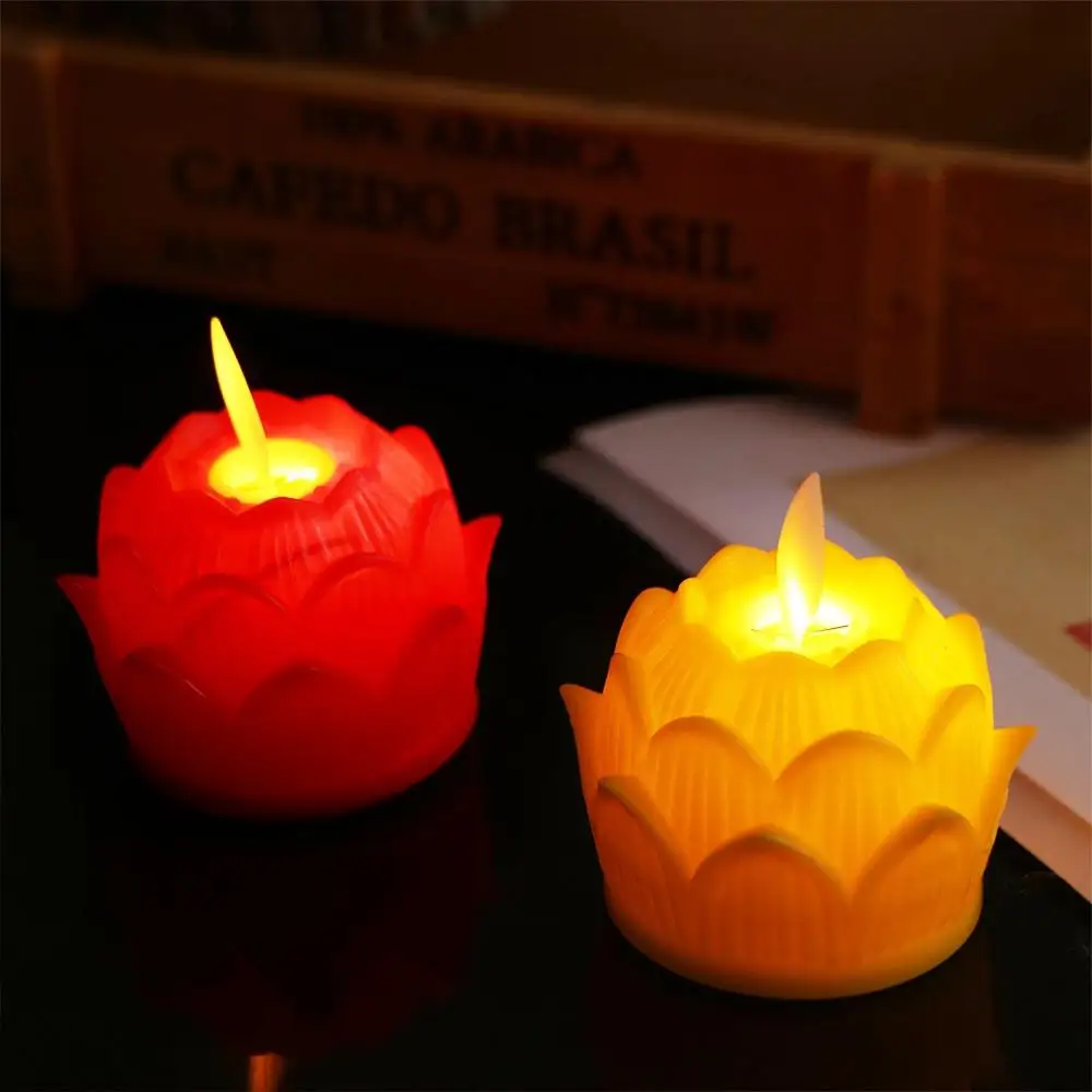 

Chinese Mid-Autumn Festival LED Floating Lotus Light Night Lamp Waterproof Artificial Lotus Light Electronic Wishing Lamp Temple