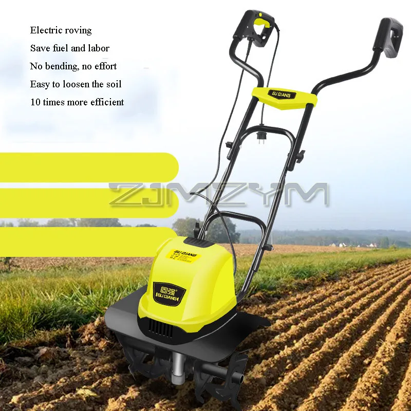 1500W Electric Bulldozer Micro-tiller Multifunctional Garden Rotary Cultivator Household Soil Digging Orchard Ploughing Machine view 3