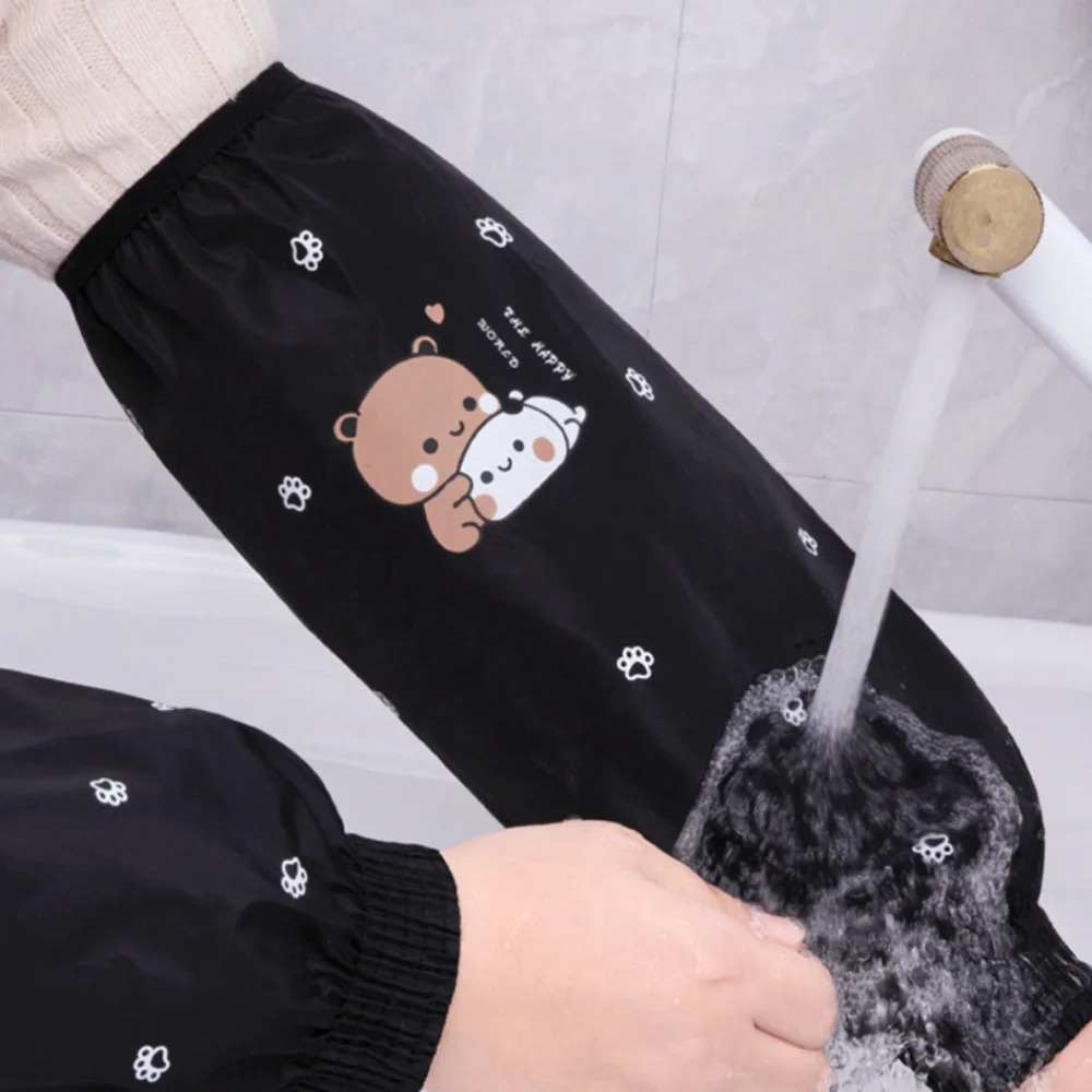 Practical Dirt-proof Hand Sleeves Cartoon Pattern Elastic Band Protective Cuff Waterproof Fabric Anti-fouling Sleeve Cover
