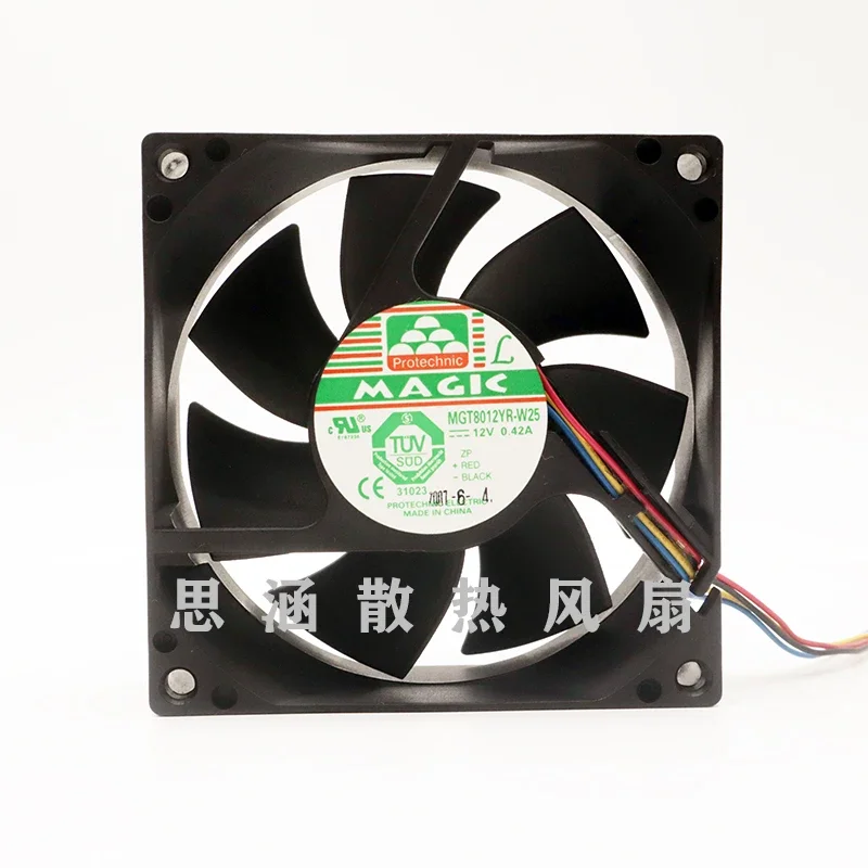 

Ltsf For MAGIC MGT8012YR-W25 DC 12V 0.42A 80x80x25mm 4-Wire Server Cooling Fan8cm