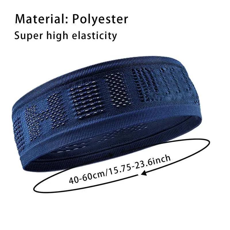 1PC Non-Slip Elastic Sweatband Outdoor Sports Headband Fitness Exercise Yoga Hair Band Football Running Sweatbands for Women Men