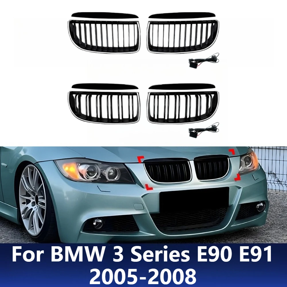 

For BMW 3 Series E90 E91 2005-2008 LED Illuminated Front Kidney Grille Light Up Replacement Car Exterior Upgrade Accessories