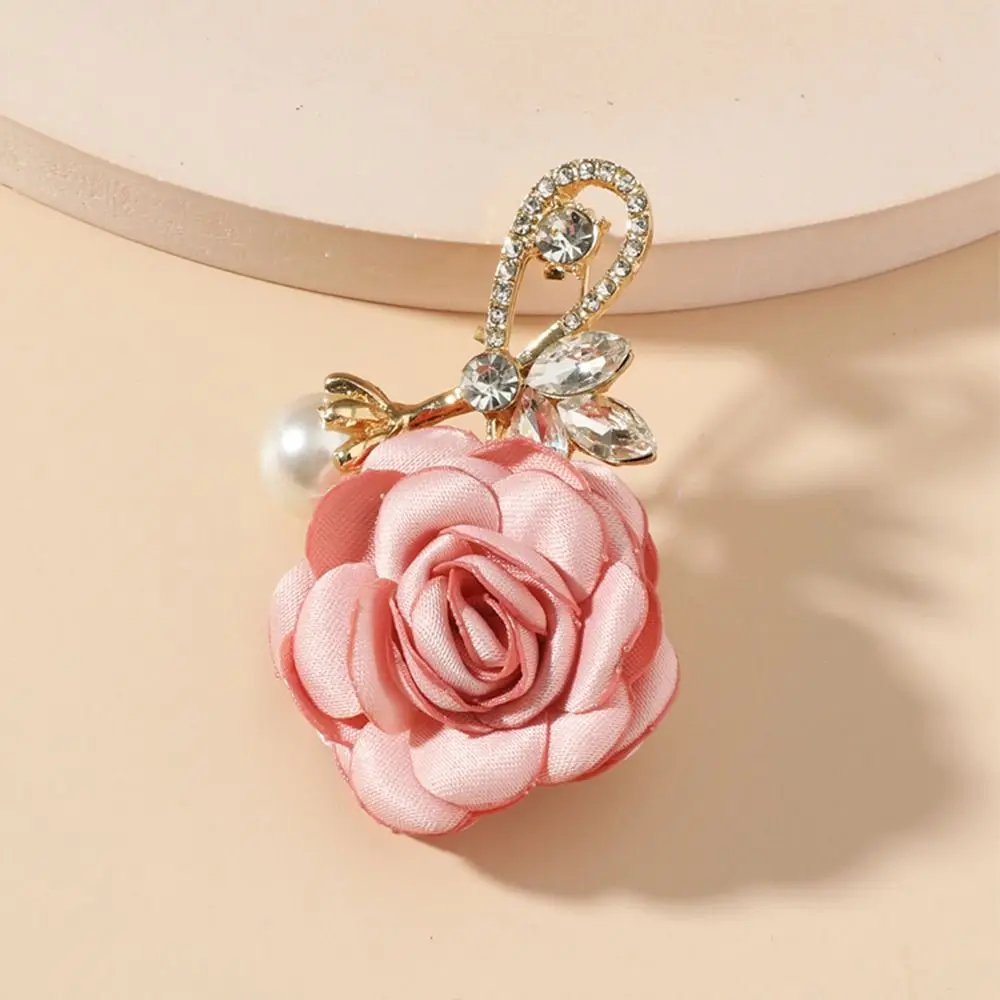 Design Corsage Cloth Alloy Imitation Pearl Vintage Wedding Brooch Women Flower Brooch Clothing Accessory Korean Style Brooch