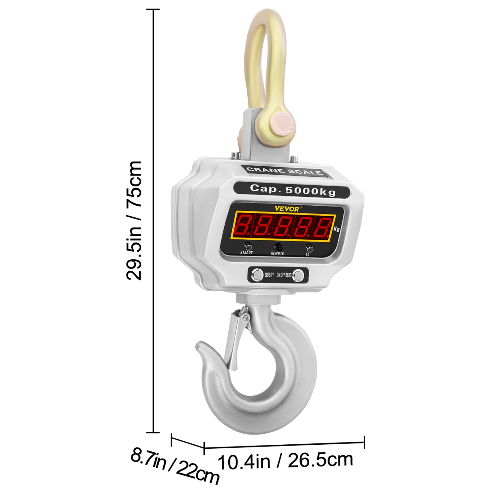 VEOVR – balances de grue numérique 1T 3T 5T, avec télécommande, Mini Bascula, Gadgets de précision, outils pour crochet de suspension industriel