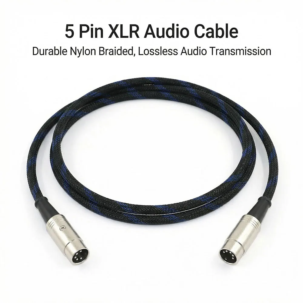 Aouyade HIFI  Midi Audio Cable Extension Cable 5 Pin Male To 5 Pin Male Electric Piano Keyboard Instrument PC Cable Rean Pulg
