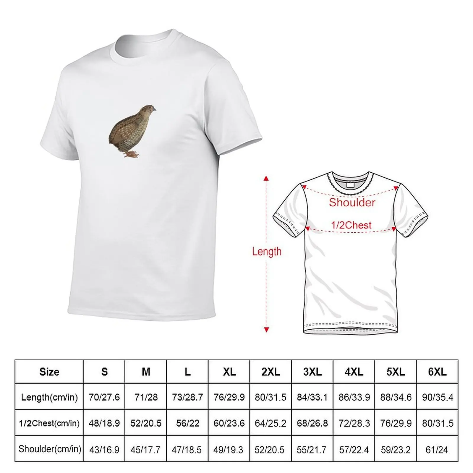 Coturnix Quail T-Shirt t shirt personalised man tshirt T-Shirt