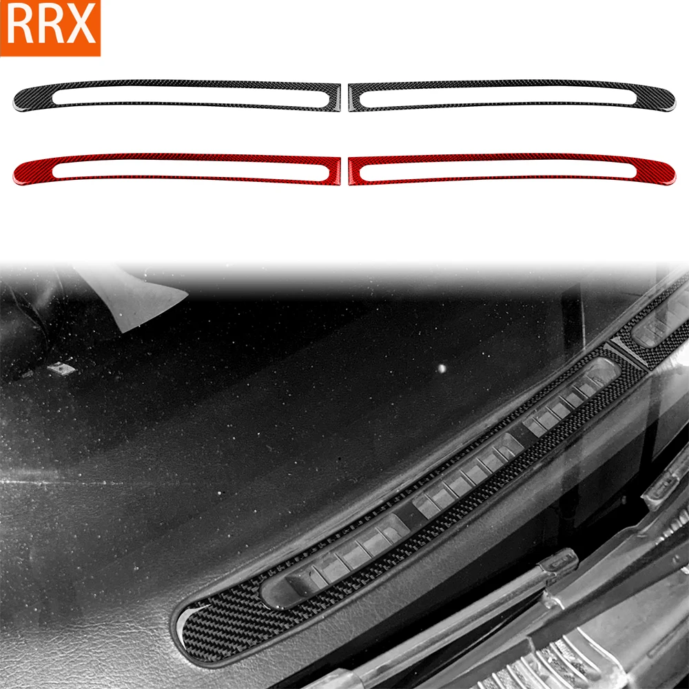 For Nissan 300ZX 1989-1997 Real Carbon Fiber Stickers Front Windshield Top Air Vent Panel Car Accessories Interior Decorative