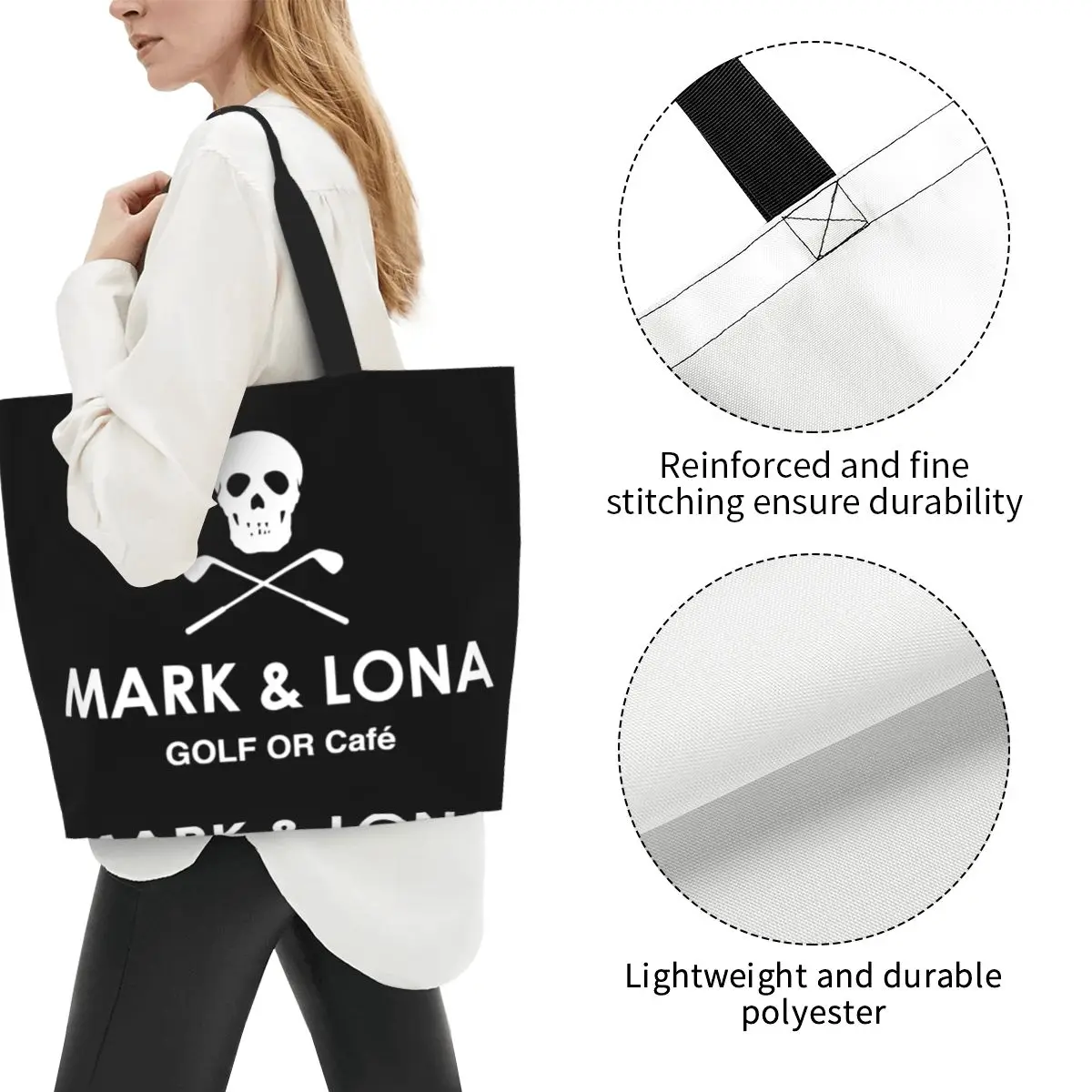 Marks Lona Golf Shopping Bag Large Capacity Unique Design Stuff For Woman Stylish Tote Bags Large