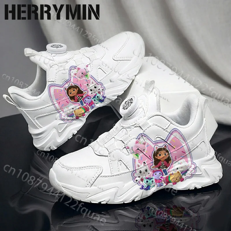 Super Cute Gabby Dollhouse Print Girls Children Shoes High Quality Arch Support Solid Color Sole Wear Resistant Sports Shoes