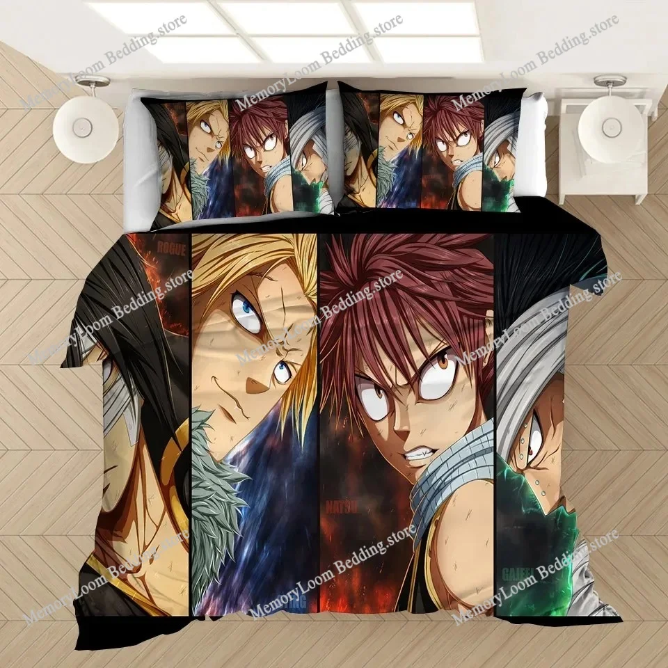 

FAIRY TAIL Bedding Set 3D Duvet Cover Sets Japan Anime Comforter Bedding Sets FAIRY TAIL Bedclothes (NO Sheet) AYR