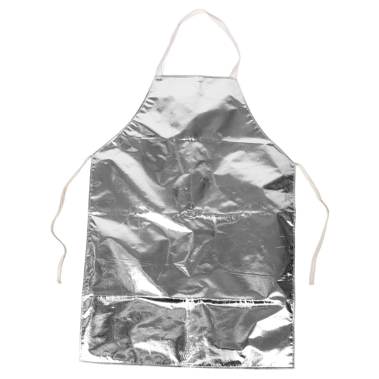 

Fireproof Heat Resistant Apron Aluminum Foil Welding Cutting Smelting BBQ Chef Barber Salon Waitress Hair
