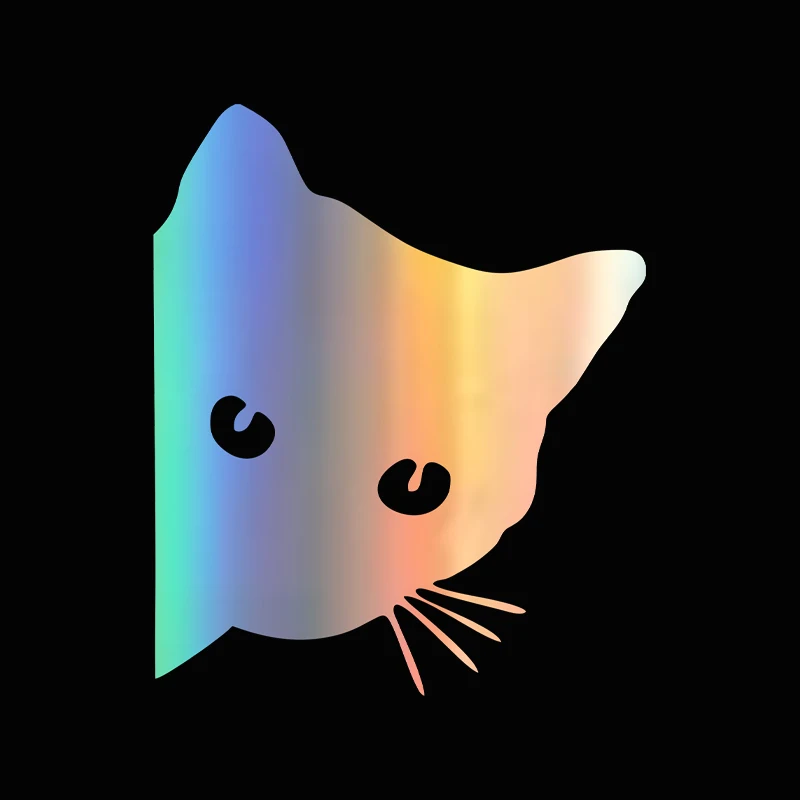 Auto Innen aufkleber schwarz/weiß/Laser Katze Aufkleber Spaß Vinyl Aufkleber Auto Styling dekorative Accessoires