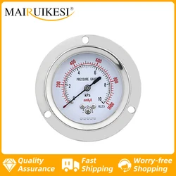 MAIRUIKESI 60mm Capsule Pressure Gauges Accuracy 2.5% 0...100Kpa/inH2o back Connection with flange For Fuel Air, Oil, Gas