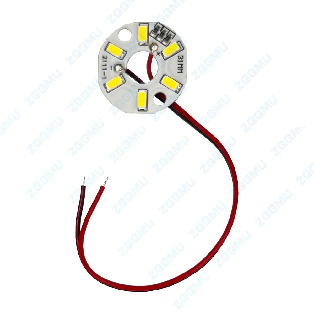 3W DC5V 5730 Chip SMD DIY Round Red Green Blue White Warm White Pink Purple LED Lamp Holder Light Bulb Lamp Beads