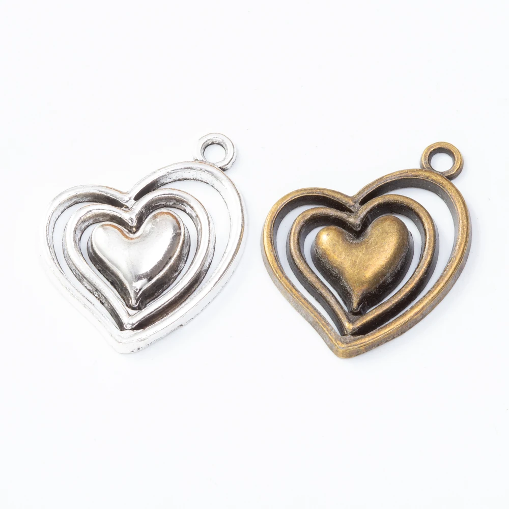 15pieces (love) vintage zinc alloy charm metal pendant DIY jewelry discovery making accessories2163