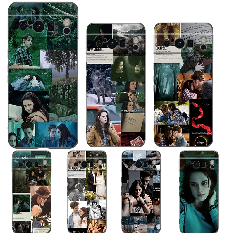 Twilight Saga Phone Case For Google Pixel 8 7 6 Pro 6A 7A 5G Soft Silicone Shockproof TPU Black Cover TPU Fundas