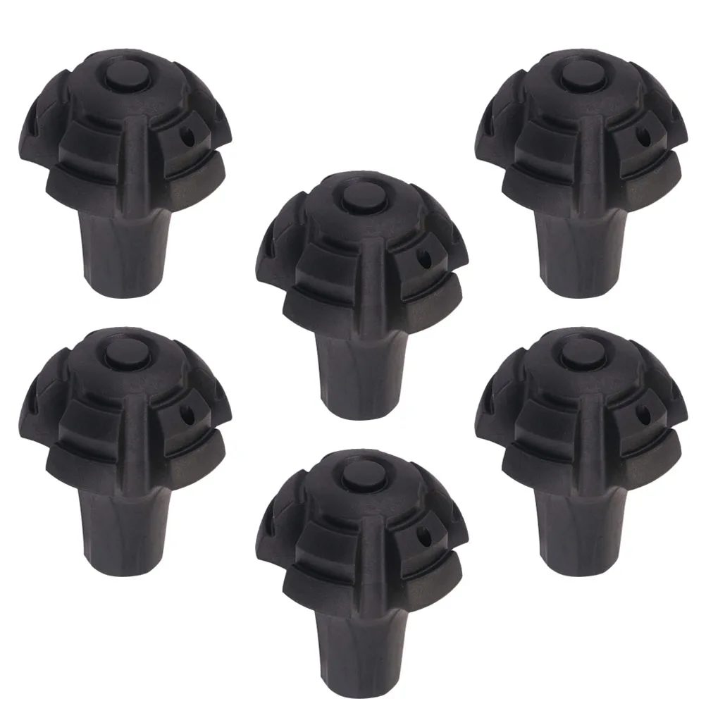 

6 Pcs Non Slip Hiking Feet Protectors Round Walking Stick Caps Pad Foot Pads Elasticity Cane Trekking Poles Tips Anti Skid