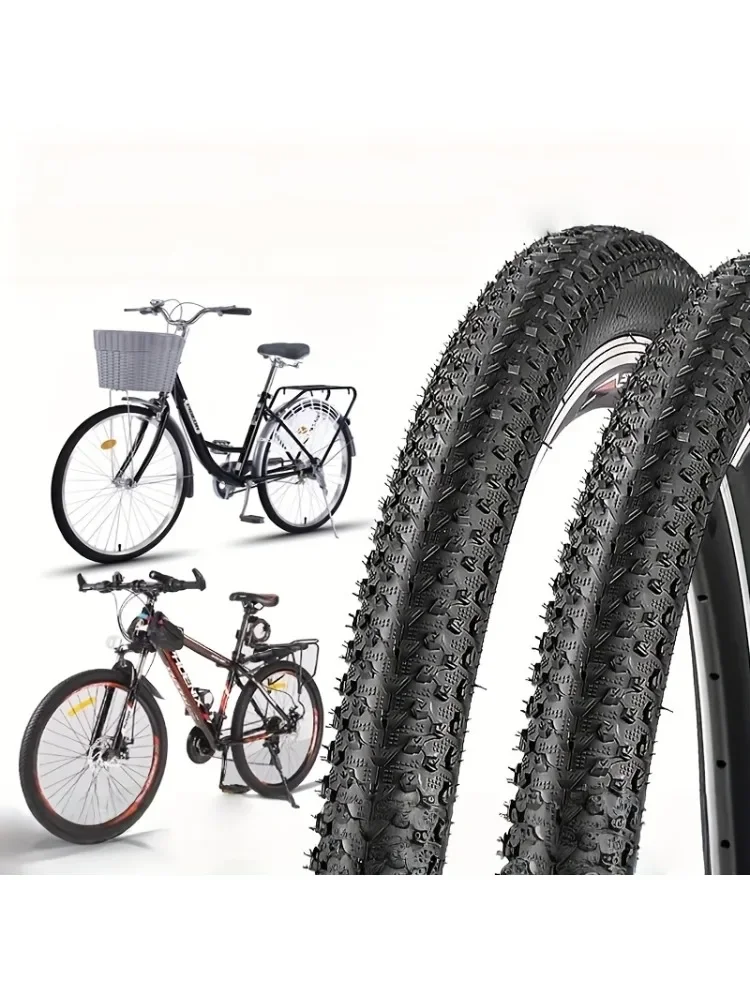 AliExpress NONE 2-Pack Bike Tires 26x2.125/26x1.95,Durable Bicycle Replacement Tyre Set for MTB Road Trail Riding,Wear-Resistant Rubber Cycling