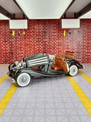 1:24 Mercedes Benz 500K 1936 Classic Car Alloy Car Model Sound and Light Pull Back Children's Toy Collectibles Birthday gift