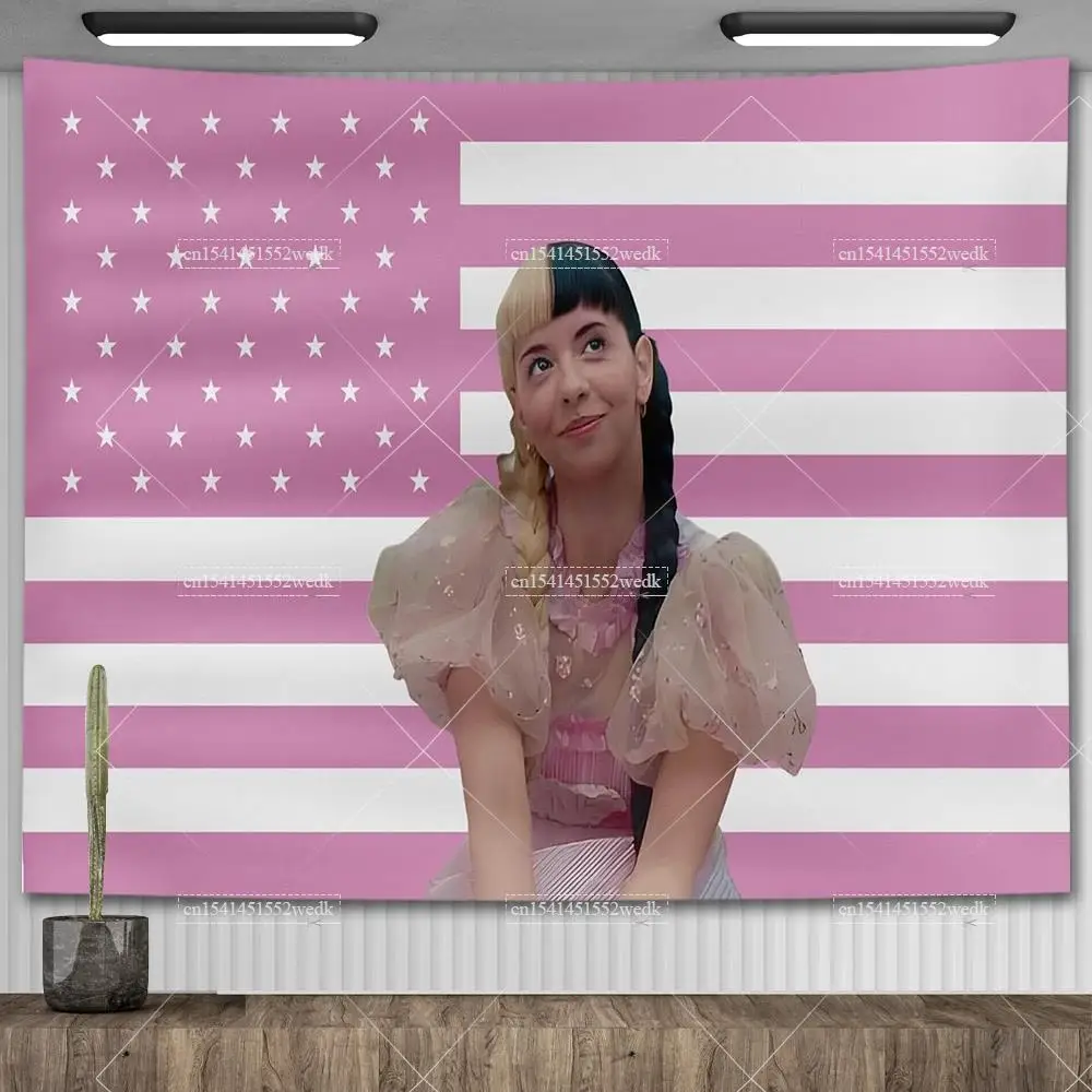 Melanie Martinez amerikanische USA Flagge weinen Baby Cry babies Meme Wandteppich ästhetische Raum dekoration USA Flaggen Party Kulissen