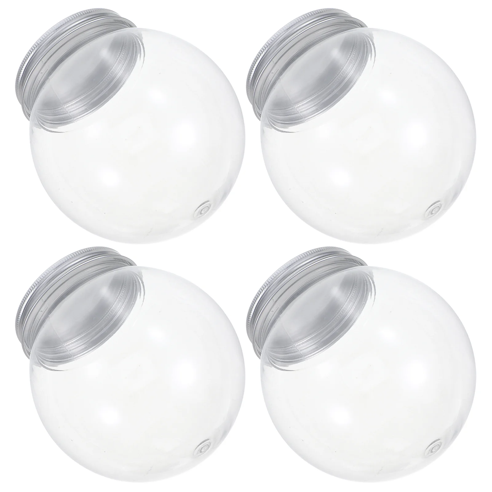 

4 PCS Snow Globe DIY Water Globes Prop Ball Shape Accessories Clear Crafts The Pet