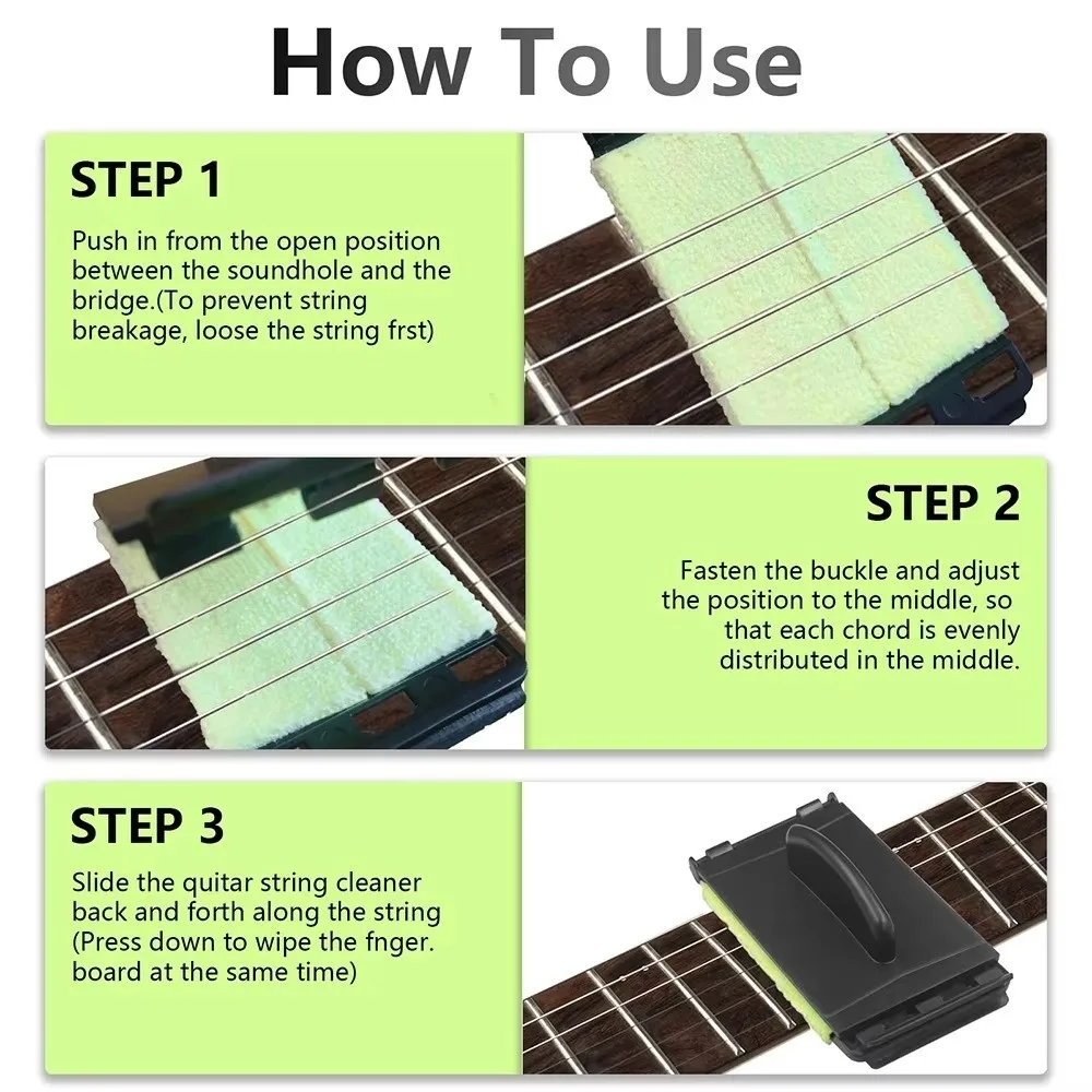 Strings Instruments Guitar String Cleaner String Cleaner Clean Cloth Strings Scrubber Electric Guitar Guitar Fingerboard Rub