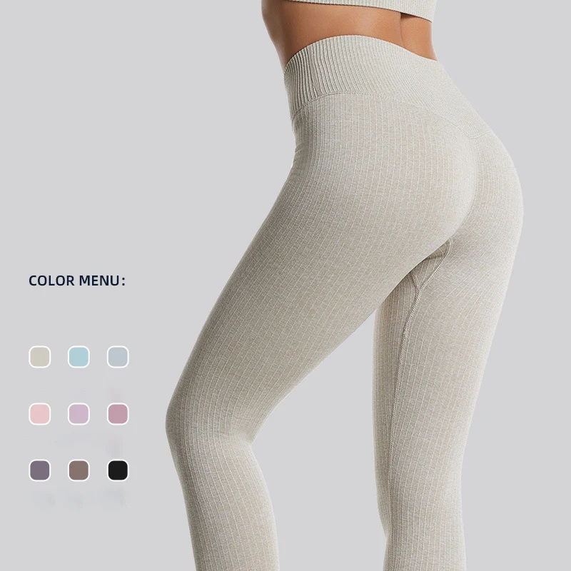 النساء سلس اللياقة البدنية اليوغا طماق بلون عالية الخصر الرياضة طماق امرأة ربيع الخريف مثير الورك رفع Bodycon طماق