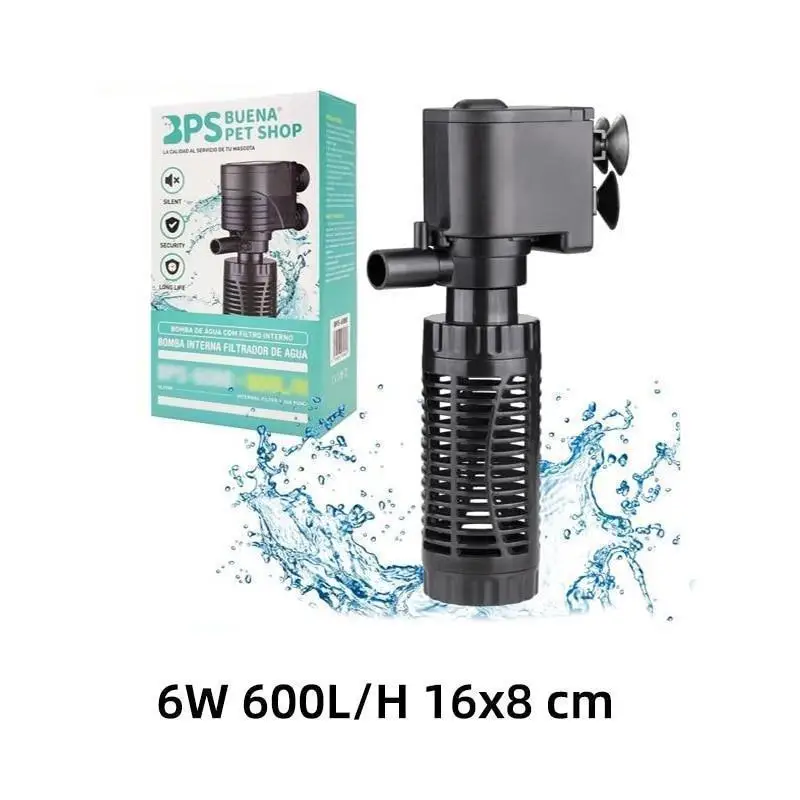 BPS silent aquarium air pump different size submersible pump for aquarium with filter 30W 2000L/H filter water pump tank for tank pond 42x11.5 cm