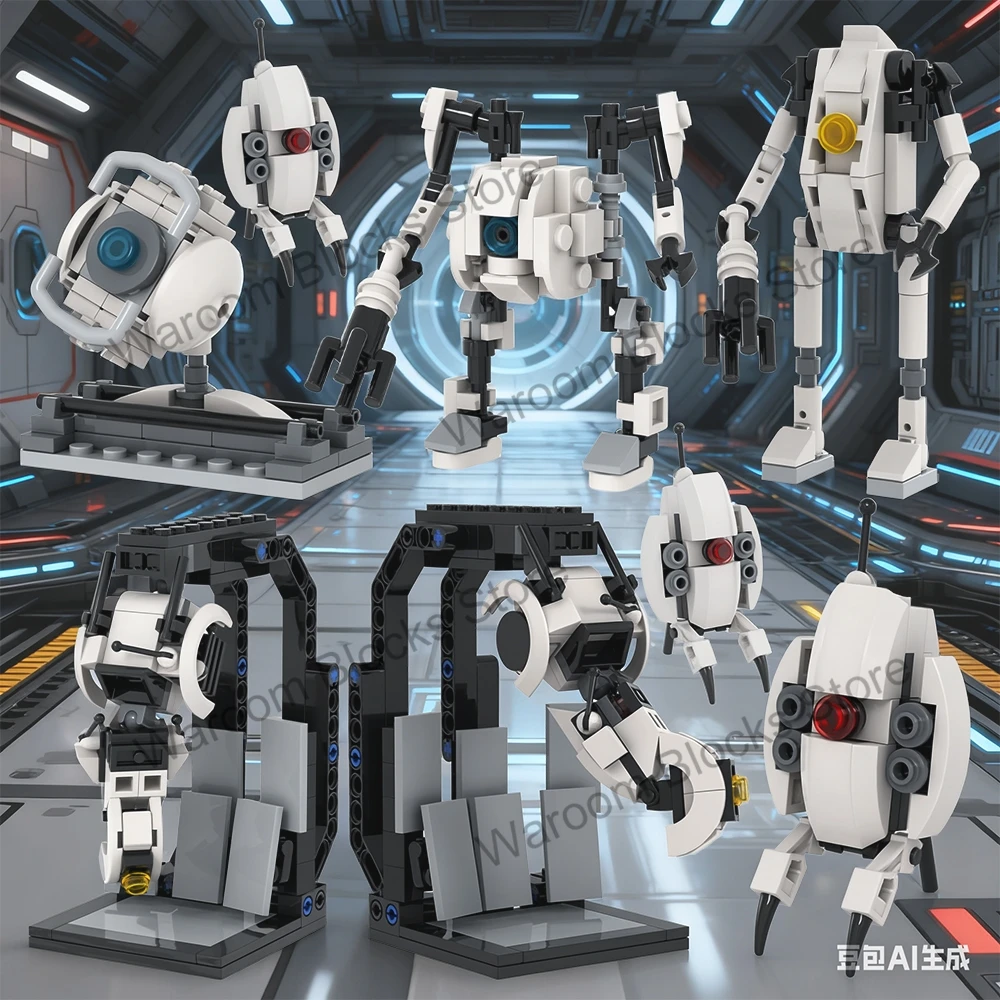 MOOXI MOC Портативный робот GLaDOS AI игры Научно-фантастические совместимые фигурки Строительные блоки Игрушки для взрослых для детей Друзья Подарочные кирпичи