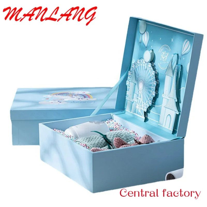 

Custom Luxury three-dimensional nicorn birthday gift box for girlfriend water cup flip box