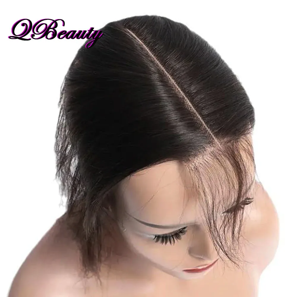 Capelli umani al 100% 2x6 Kim K Chiusura in pizzo Pre-pizzicato Parte libera in pizzo trasparente 10-22 pollici Capelli indiani morbidi e lisci QBeauty