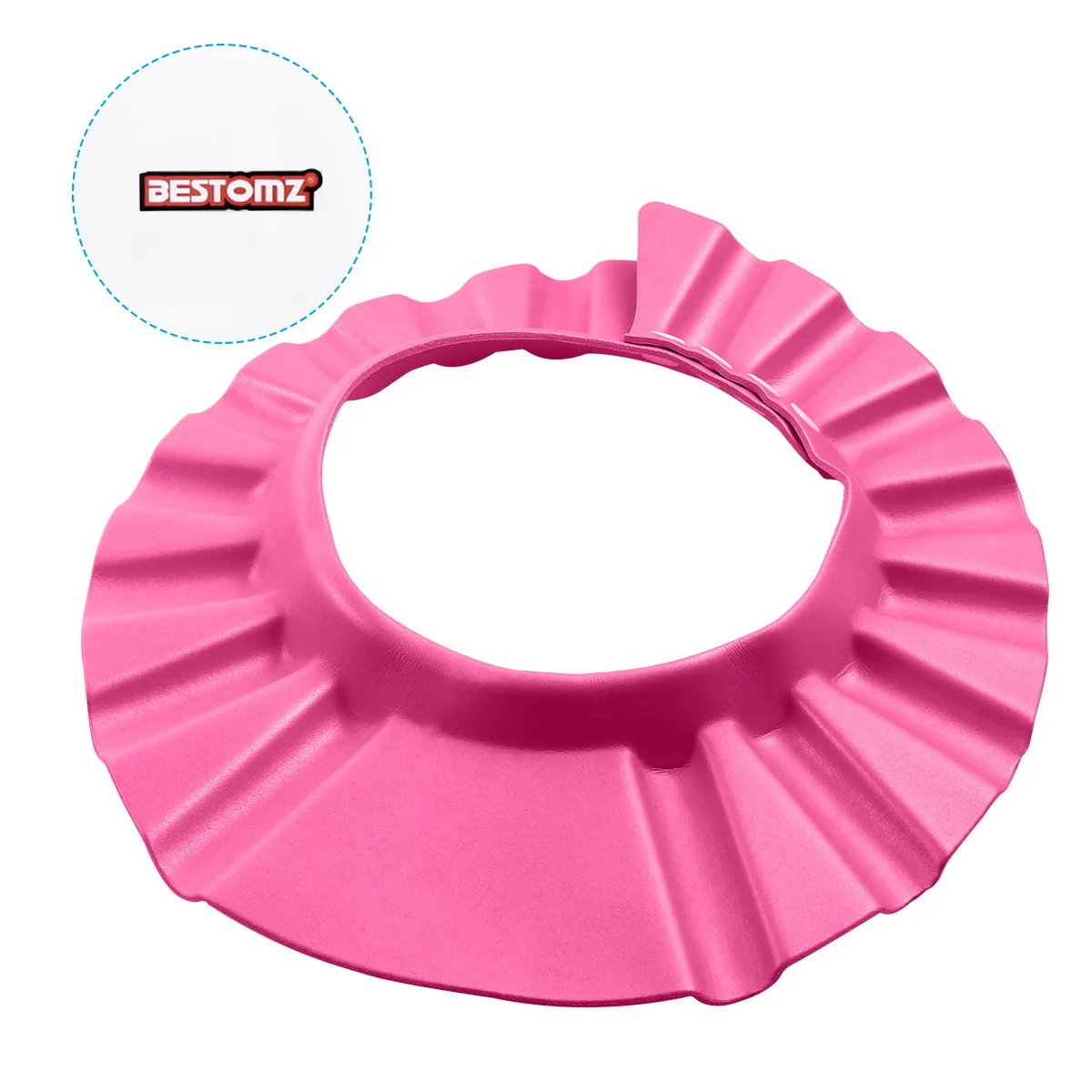 

Adjustable Baby Shower Cap for 3 Months to 6 Years Old with Soft Elastic Material Bright Colors Fast Drying Drainage Holes Eye