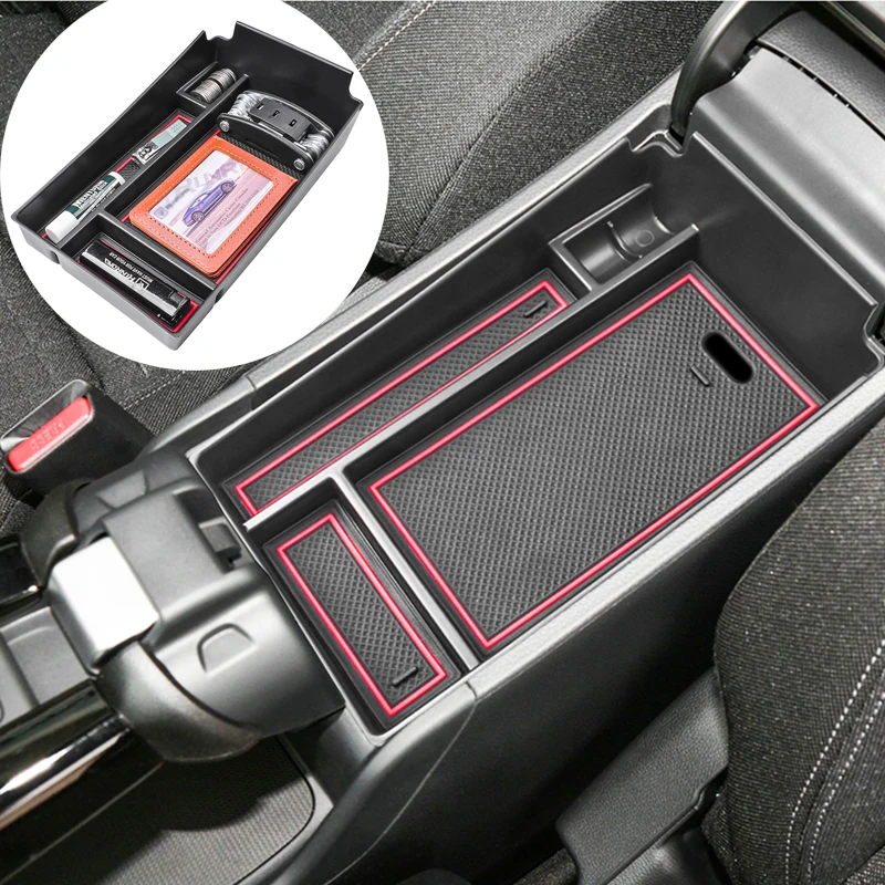 

Center Console Organizer Compatible For Honda HRV 2023 Accessories Interior Armrest Divider ABS Material Secondary Storage Tray