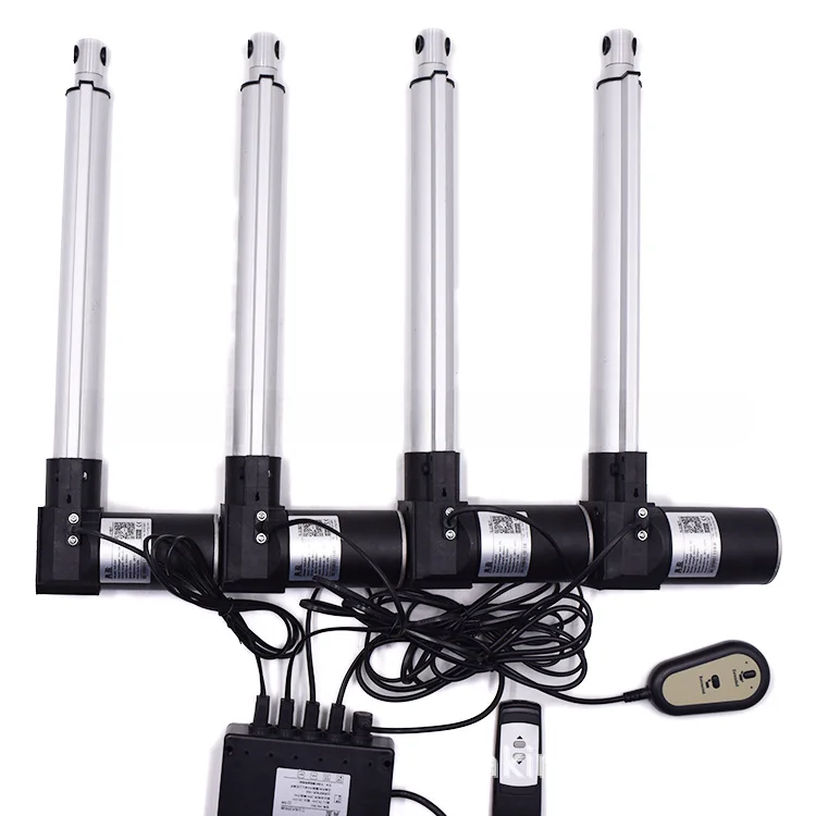 4 synchronized reciprocating push rods for electric sofas and electric beds