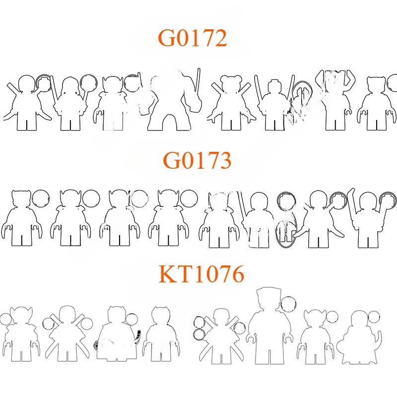 

1PCS Action Figures Building Blocks toys Series G0172 G0173 KT1076 GH0567 GH0568 GH0569 GH0570 GH0571 GH0572 GH0573 GH0574